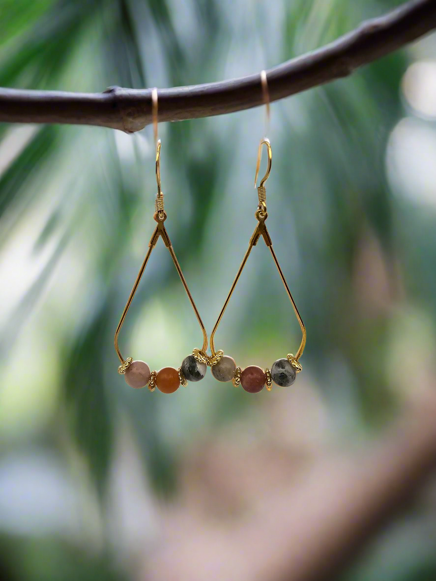 Boho Natural Stone Earrings