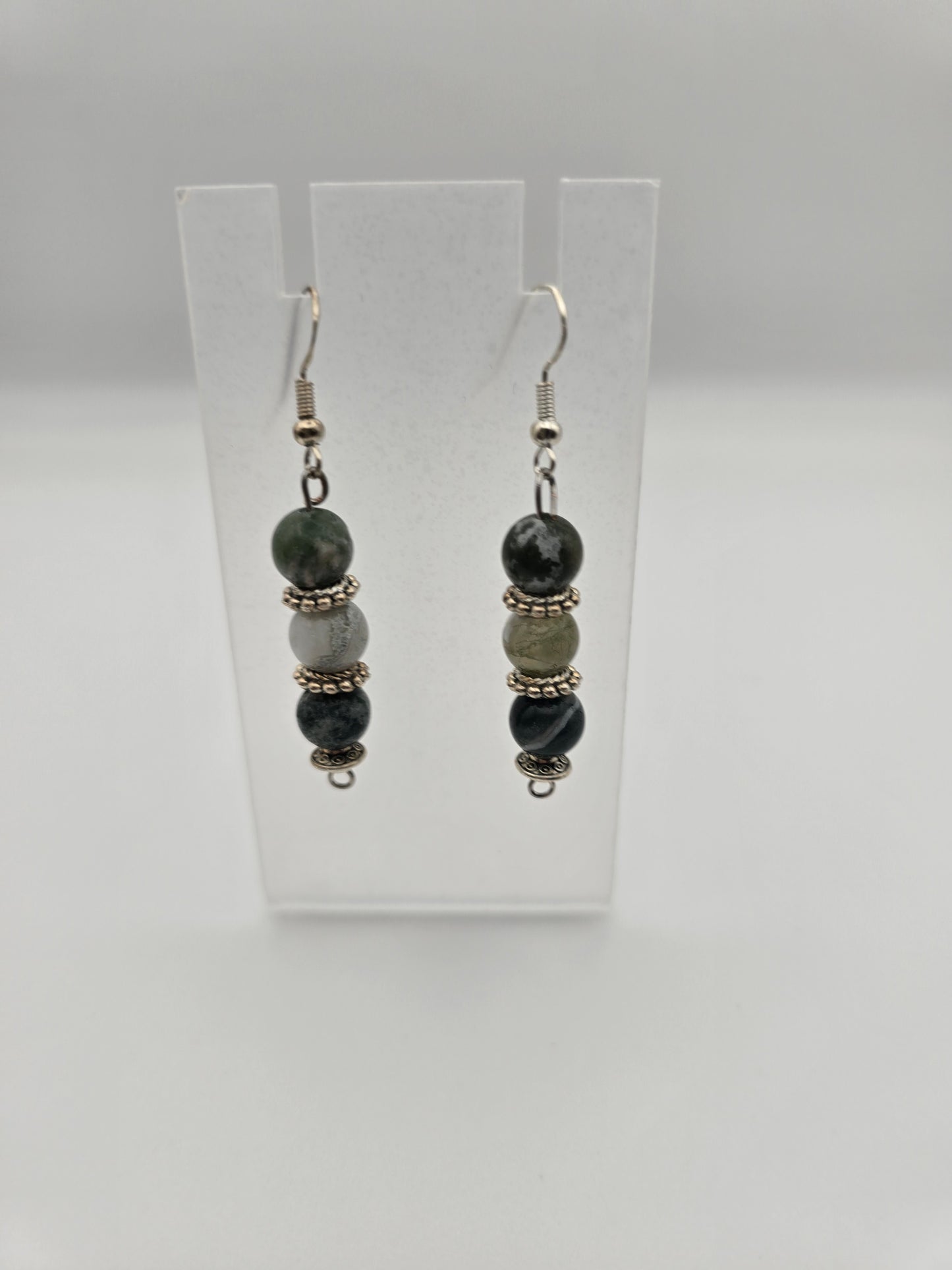 Tree Agate Beaded Earrings