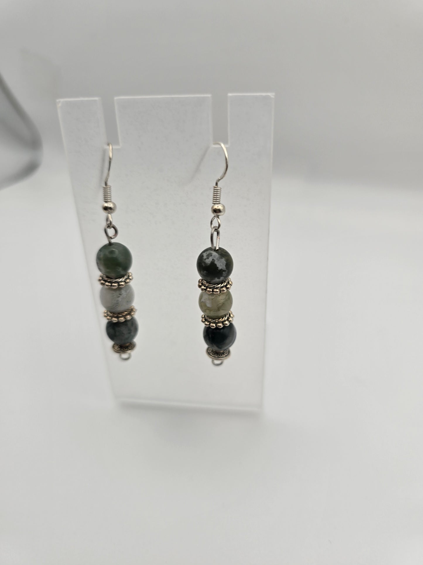 Tree Agate Beaded Earrings